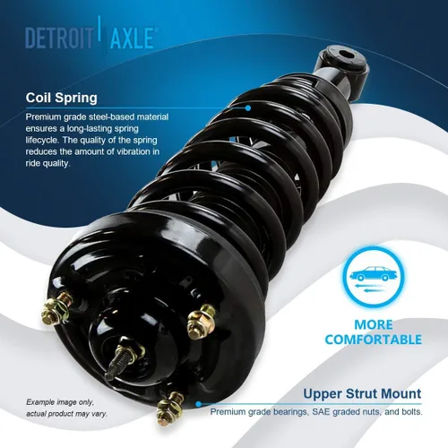 Miniatura 3 de Detroit Axle - Kit de puntales delanteros 2WD para Ford F-150 2005-2008 Lincoln Mark LT 2005-2008, 2 puntales con muelle helicoidal, 2 enlaces