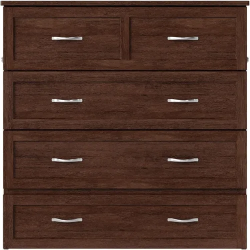 Miniatura 10 de AFI, Northfield Murphy Bed - Baúl de cama Twin XL con colchón de 6", cajón de almacenamiento y cargador USB integrado, ámbar quemado