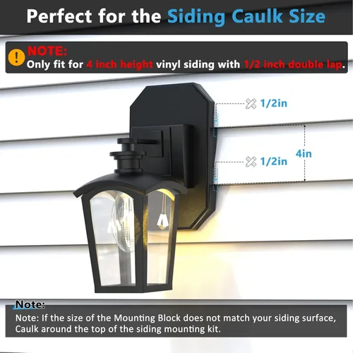 Miniatura 3 de Kit de montaje para revestimiento, bloque de montaje para revestimiento, bloque de montaje para luz exterior con caja eléctrica incorporada, placa