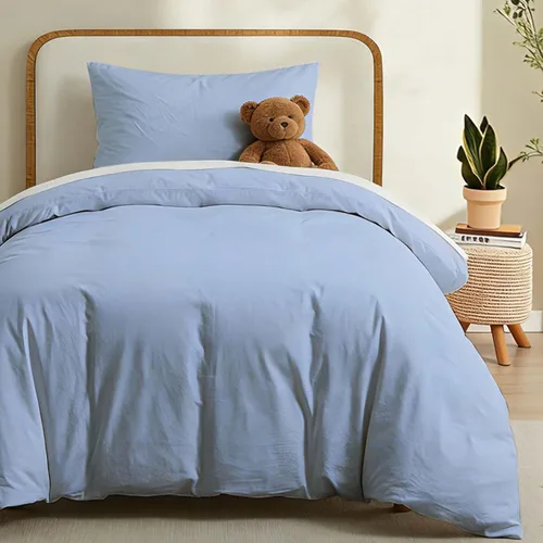 Miniatura 36 de LOVQUE Funda de edredón de algodón verde oliva, tamaño King, juego de ropa de cama natural similar al lino con cierre de cremallera (sin edredón)