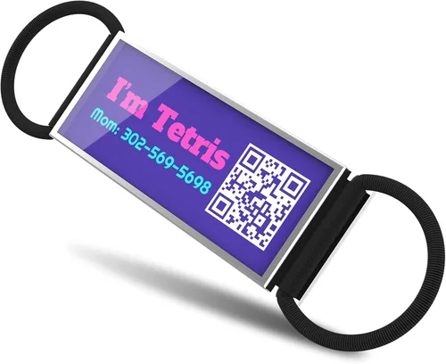 Miniatura 10 de Etiqueta de identificación de perro deslizable con código QR, etiqueta silenciosa personalizada personalizada para mascotas - Gratis en línea
