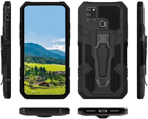 Miniatura 7 de Funda compatible con Samsung Galaxy A21S, con [2 unidades] con protector de pantalla de vidrio templado, funda protectora probada contra caídas
