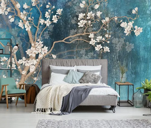 Miniatura 9 de Mural de Papel Pintado de Plumas Elegante Gris y Blanco para Sala de Estar Dormitorio (No se Pela ni se Pega) No despegar ni pegar