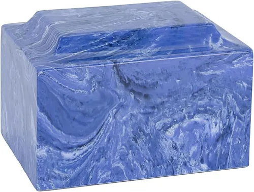 Miniatura 15 de Verde Classic - Mármol cultivado por Mackenzie Vault para urnas Silverlight, urna de cremación verde para cenizas, tamaño adulto, entierro