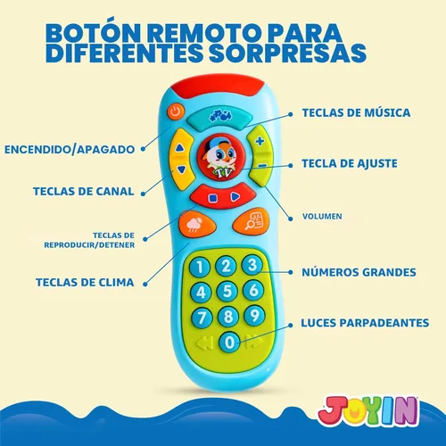 Miniatura 5 de JOYIN Teléfono de aprendizaje para bebé y juguete de control remoto para niños pequeños, divertidos juguetes de teléfono inteligente con música