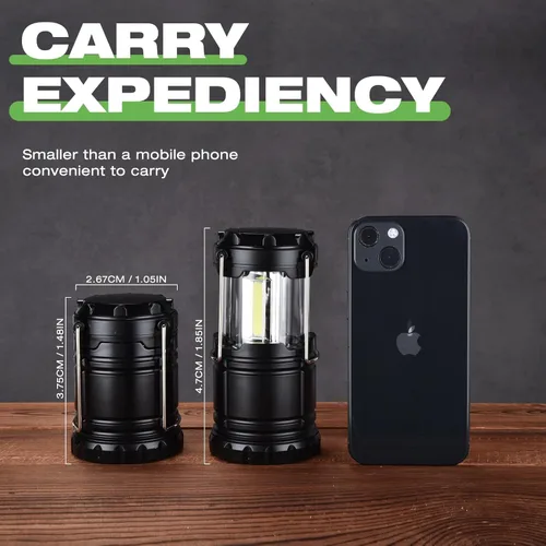 Miniatura 4 de KPKJOO Farol plegable para campamento, faroles LED superbrillantes que funcionan con pilas, para cortes de energía, emergencias en interiores