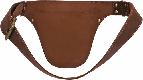 Miniatura 2 de Tourbon Bolsa de cinturón de cuero genuino para herramientas de floristería para jardinero, agricultor, electricista, carpintero, kit organizador
