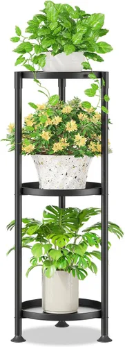 Miniatura 16 de iDavosic.ly Soporte grande para plantas de 6 niveles para interiores, 10 pulgadas de ancho de metal de esquina alta para múltiples plantas, estante