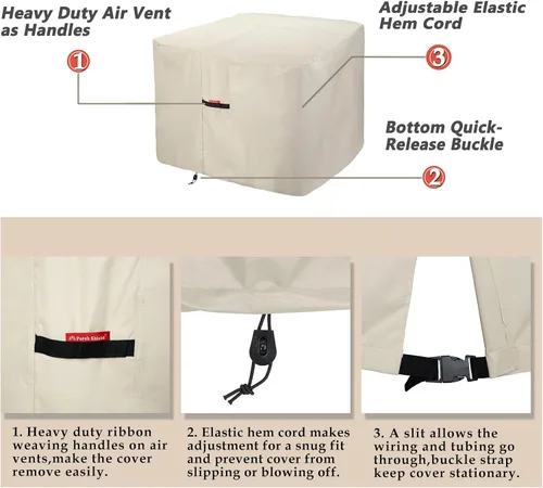 Miniatura 4 de Porch Shield Cubiertas Impermeables para Aire Acondicionado – Cubierta Cuadrada de Servicio Pesado para Aire Acondicionado para Unidades Exteriores