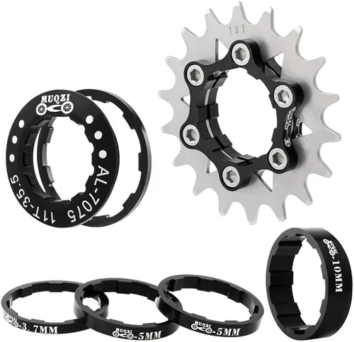 Miniatura 12 de Kit de conversión de velocidad única Bibike 13T/14T/15T/16T/17T/18T/20T/22T Cassette de velocidad única y espaciadores