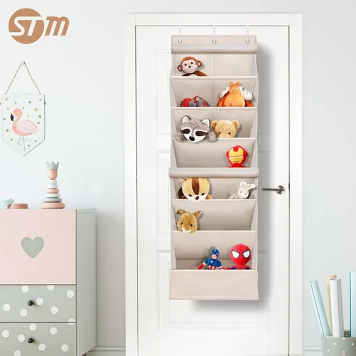 Miniatura 8 de STORAGE MANIAC Organizador de zapatos para colgar sobre la puerta con cortina, resistente al polvo, organizador de zapatos grande y profundo