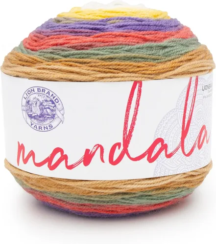 Miniatura 15 de Lion Brand Yarn Mandala - Hilo multicolor para ganchillo,tejido y manualidades, color Liger, 1770 pies, paquete de 1 unidad