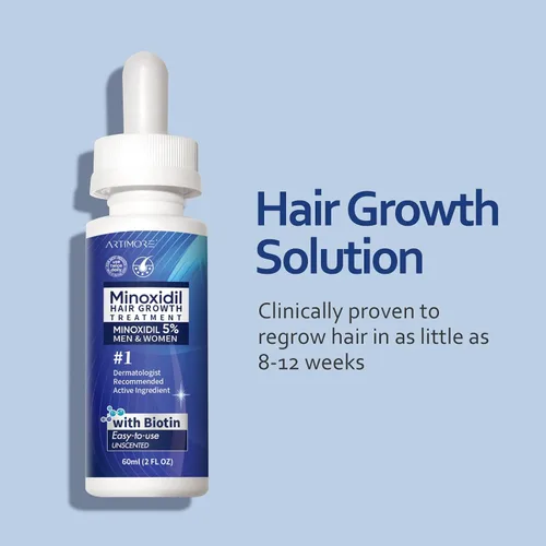 Miniatura 2 de Advanced 5% Minoxidil para mujeres suero de crecimiento del cabello, minoxidil para hombres extra fuerte, solución líquida de minoxidil para cabello