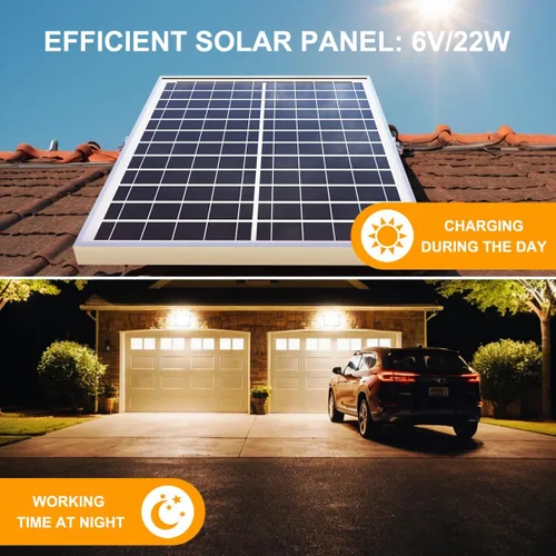 Miniatura 3 de Reflector solar para exteriores, 1500LM 6000K reflectores brillantes, luz de seguridad de energía solar impermeable IP65, luz automática