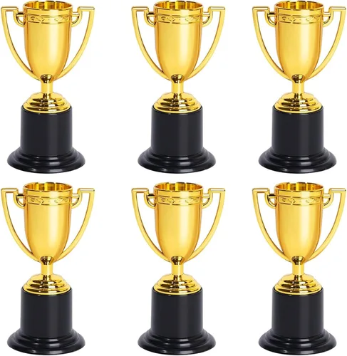 Miniatura 8 de ZZYFGH Mini copa de trofeo de oro para niños y adultos, trofeos de plástico de 4 pulgadas para deportes, recuerdos de fiesta, torneos, competiciones
