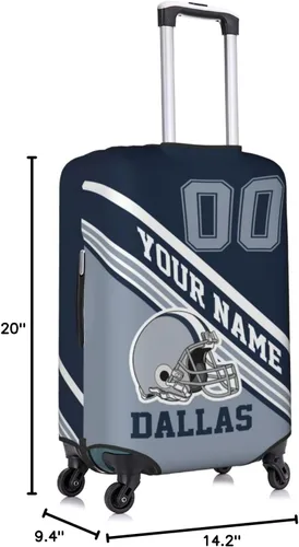 Miniatura 8 de Funda de equipaje personalizada, funda de maleta personalizada, diseña tu nombre y número, protector de equipaje elástico lavable, Dallas