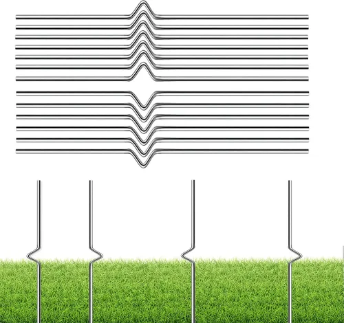 Juego de 12 estacas de alambre de metal resistentes para letreros de jardín y césped, alternativa de 13 pulgadas a las estacas de marco en H para