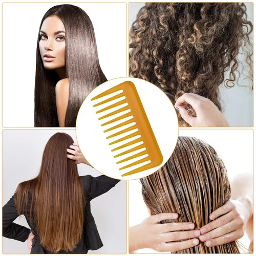 Miniatura 6 de Mini peine de dientes anchos, pequeño peine desenredante de viaje, peine de pelo rizado, peine portátil para ducha, peine húmedo para mujeres, peine