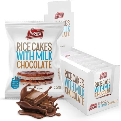 Miniatura 8 de LIEBERS - Pasteles de arroz de chocolate negro, paquete de aperitivos, paquete de regalo, sin lácteos kosher, sin gluten, total de 24 pasteles
