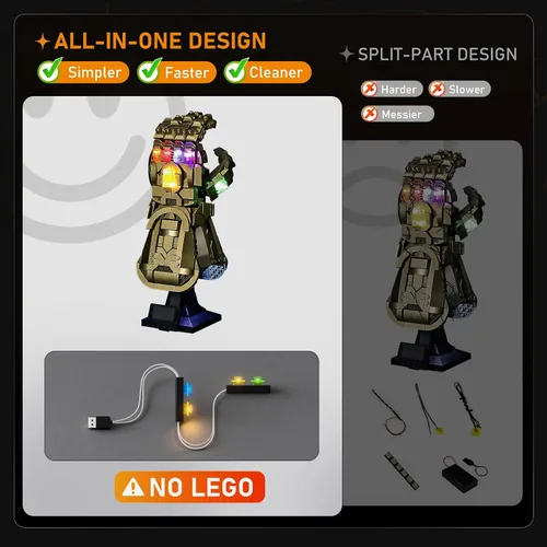 Miniatura 5 de LIGHTAILING Luz LED para Lego 76191 Infinity Gauntlet Building Blocks Modelo - No incluye el juego de modelos