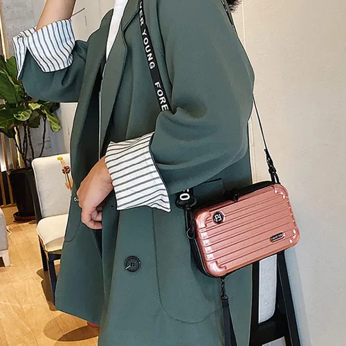 Miniatura 5 de Maleta multifuncional de viaje de PVC rígido, bolsa de maquillaje y artículos de tocador portátil para mujer, bolsa cruzada de almacenamiento