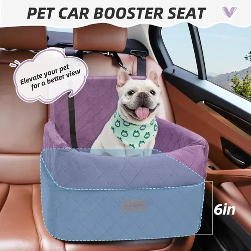 Miniatura 2 de HEGGCOOE Asiento de automóvil para perros pequeños, asientos elevadores de espuma viscoelástica con cojín grueso para perros medianos de menos de 35