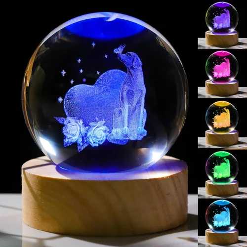 Miniatura 35 de Regalos de ajolote 3D para mujer, bola de cristal de 2.362 in, figuras de ajolote, decoración de animales de cristal, artículos de animales