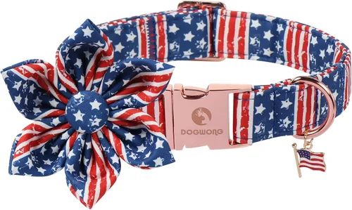 Miniatura 33 de DOGWONG Collar de perro arcoíris con bonito lazo para el Mes del Orgullo LGBT - Collar ajustable y cómodo para perros grandes, medianos y pequeños