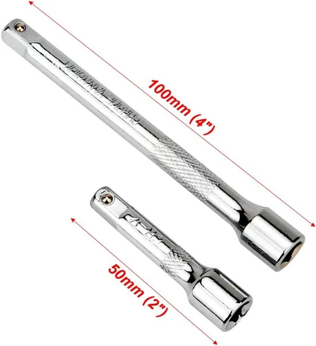 Miniatura 6 de Senzeal Cr-V - Enchufe universal de acero de 1/4 pulgadas con barra de extensión de accionamiento de 2 pulgadas y 4 pulgadas