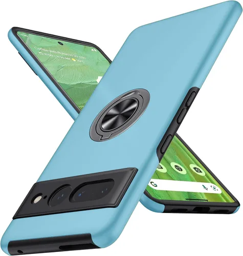 Miniatura 39 de JAME Funda para Google Pixel 7 Pro, Funda de Ajuste Delgado para Pixel 7 Pro con Soporte de Anillo Kickstand