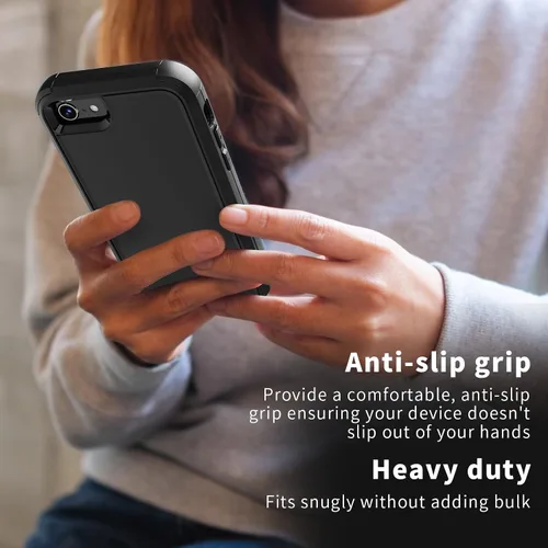 Miniatura 6 de X-belmox Funda resistente para iPhone SE 2022 (3ª generación), iPhone SE 2020 (2ª generación), 3 en 1 [a prueba de golpes] [a prueba de caídas]