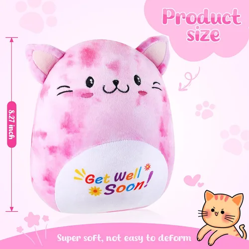 Miniatura 2 de Almohada de peluche con diseño de gato y vaca, regalo de condolencias, regalo de regalo para niños, niñas y mujeres (gato)