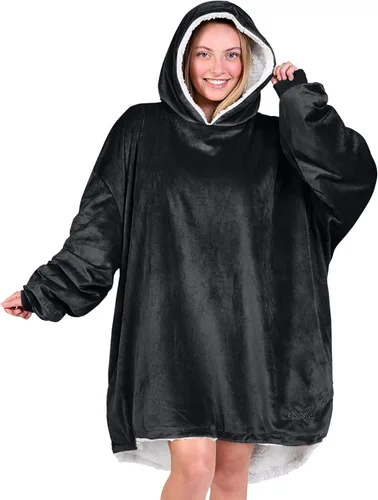 Miniatura 69 de Bare Home B-Cozy - Manta con capucha, para llevar puesta, suave, afelpada, de sherpa, cálida, acogedora, de gran tamaño, disponible en tamaños