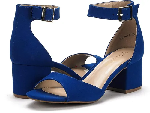 Miniatura 2 de DREAM PAIRS Tacones para mujer, tacón bajo, cómodo, sandalias de vestir