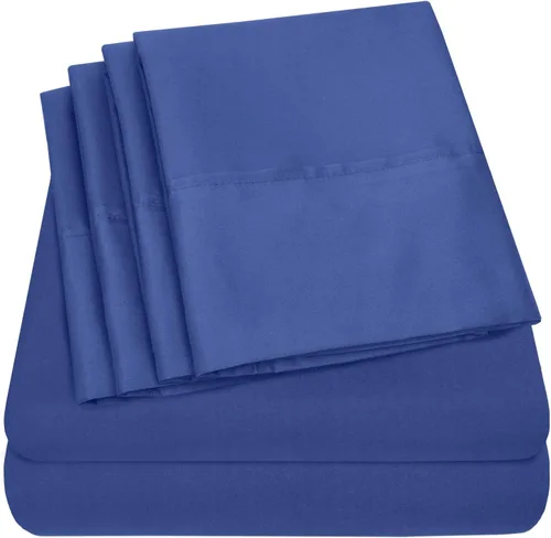 Miniatura 54 de Sábanas de cama tamaño California King – 6 piezas 1500 Supreme Collection Juego de sábanas de microfibra cepillada fina con bolsillos profundos Aqua