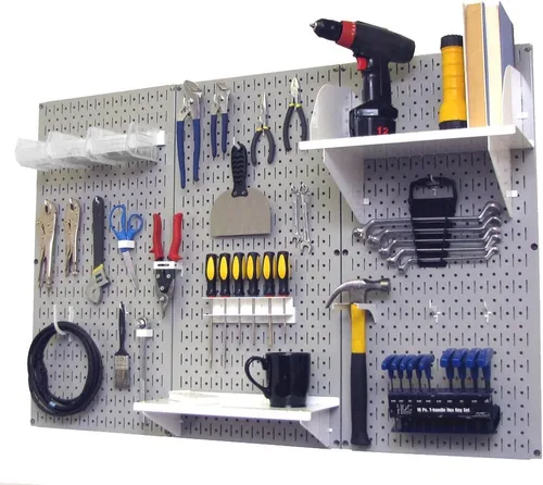 Miniatura 41 de Organizador de herramienta control de pared 30-wrk-400wb estándar panel perforado mesa de trabajo de metal, 30-WRK-400 BB Negro