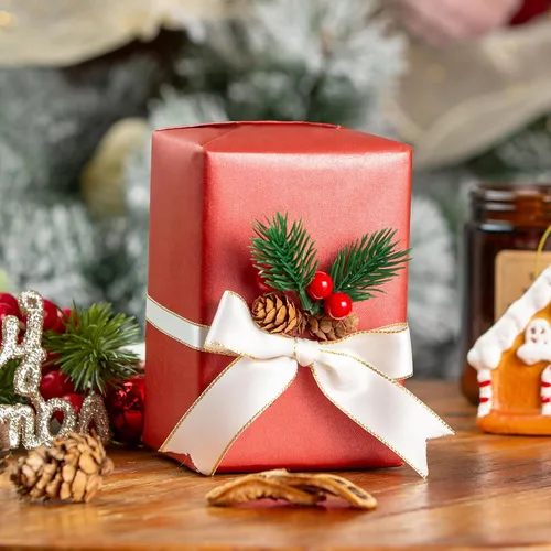 Miniatura 4 de Garbendy - Papel de envoltura perlado color rojo castaño, 17 pulgadas x 33 pies, color sólido, perfecto para bodas, cumpleaños, Navidad, baby