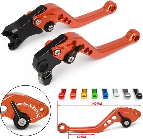 Miniatura 6 de AnXin Palancas de embrague de freno corto CNC para 1290/1190/1090/1050 Adventure R 2013-2020/690 Enduro R/SMC/SMC R2014-2023 Naranja