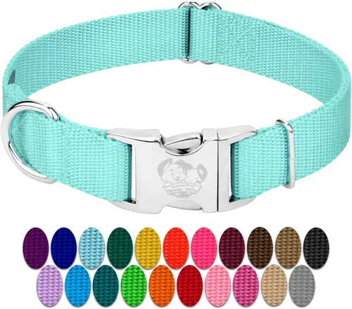 Miniatura 18 de Country Brook Petz – Collar de nailon premium para perro con hebilla de metal – Vibrante selección de 25 colores, Azul Océano