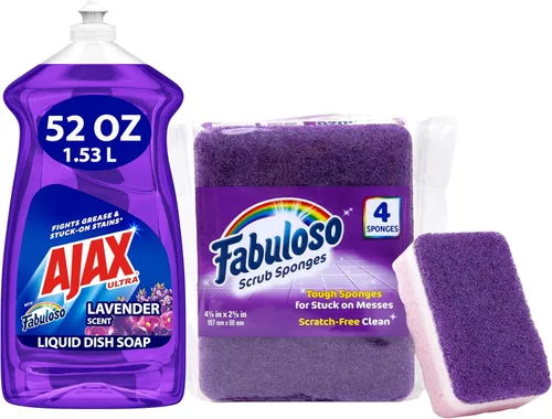 Miniatura 15 de Ajax Ultra Jabón Líquido para Platos con Fabuloso, Aroma a Lavanda, 52 Oz
