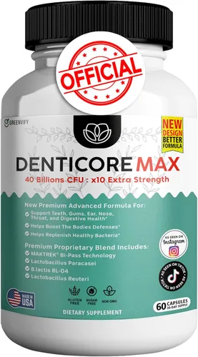 Max for Gums and Teeth Health – 40 mil millones de UFC Probióticos orales avanzados, soporte para el aliento fresco, 60 cápsulas (paquete de 1)