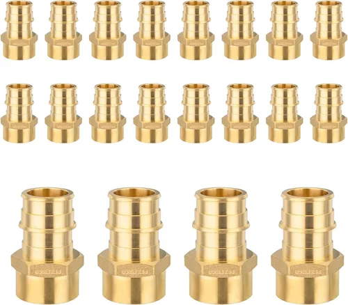 Miniatura 14 de PEX-A - Accesorios de expansión PEX-A, adaptador NPT roscado hembra PEX-A de 1/2 x 1/2 pulgadas, accesorios de tubería de expansión de latón