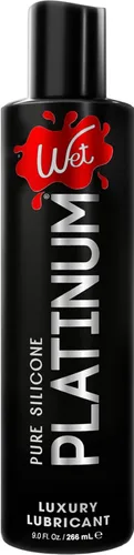 Wet Platinum Lubricante personal a base de silicona | Fórmula ultra suave, súper resbaladiza, hipoalergénica, de larga duración, resistente al agua