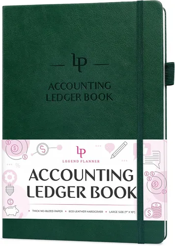 Miniatura 12 de Libro de Registro de Contabilidad Legend – Libro de Registro de Contabilidad de Tapa Dura para Pequeñas Empresas y Uso Personal – Libro Columnar