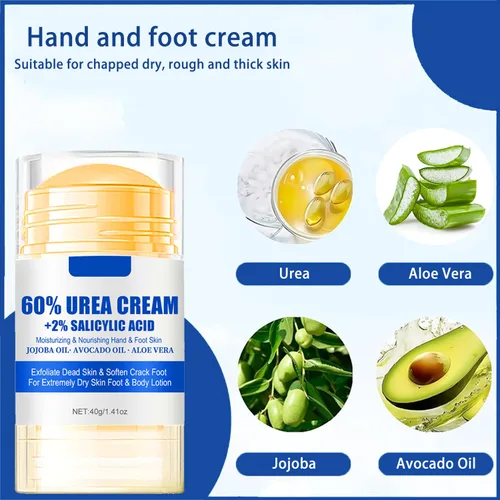 Miniatura 6 de Crema de urea 60 por ciento para pies de máxima fuerza, crema para pies de urea con ácido salicílico al 2%, loción para pies, removedor de callos