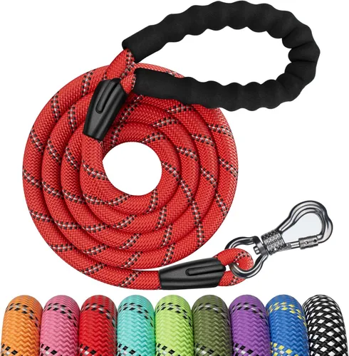 Miniatura 12 de NTR Correa Larga para Entrenamiento de Perros, Correas de Perro de 100 Pies para Perros de Razas Grandes con Gancho Giratorio Bloqueable y Mango
