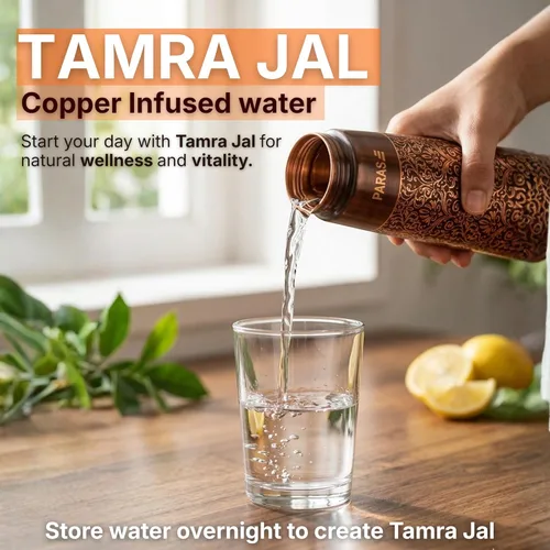 Miniatura 5 de Botella de agua de cobre 100 % puro de 30 onzas – Vaso ayurvédico hecho a mano A prueba de fugas sin BPA Sin forro sin revestimiento Acabado