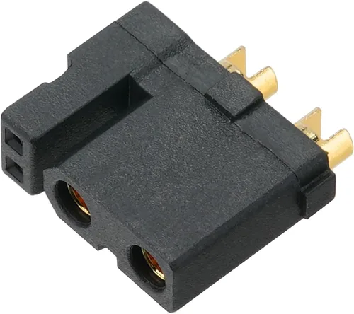 Miniatura 5 de ELFCULB 10 conectores hembra Amass XT30 (2+2), conectores de batería Drone FPV Lipo, chapados en oro para robots RC UAV (negro)