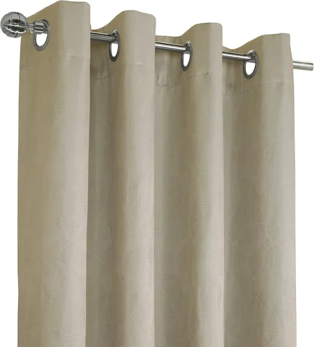 Miniatura 3 de Loft Living Panel de cortina jacquard opaca con ojales, color esmeralda, 52 x 95 pulgadas, lino