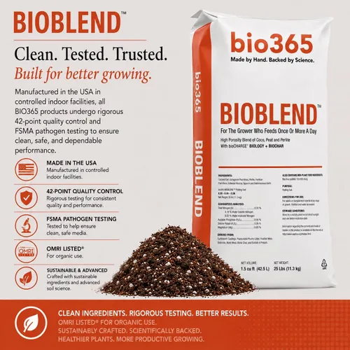 Miniatura 5 de BIOBLEND - Mezcla de tierra para macetas de alta porosidad, bolsa de 1.5 pies cúbicos – Coco, turba musgo y perlita medio de cultivo con biocarbón